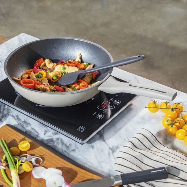 Sambonet Silver Force Wok 28 cm, Beige/Gr�