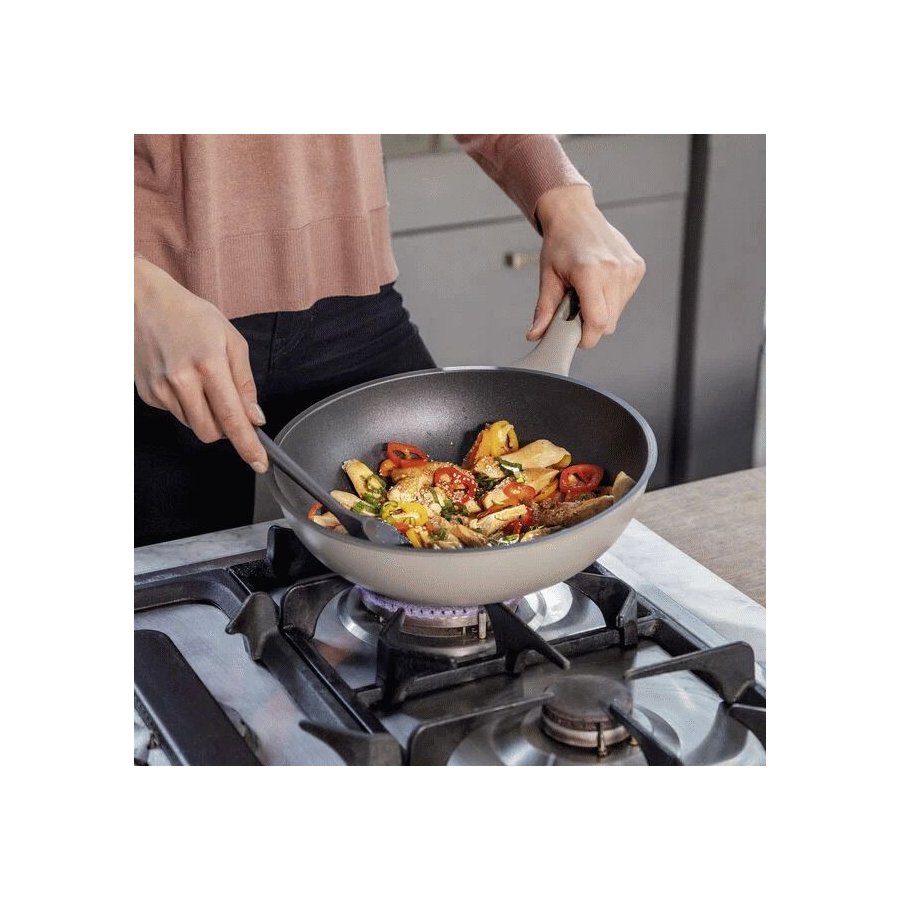 Sambonet Silver Force Wok 28 cm, Beige/Gr�