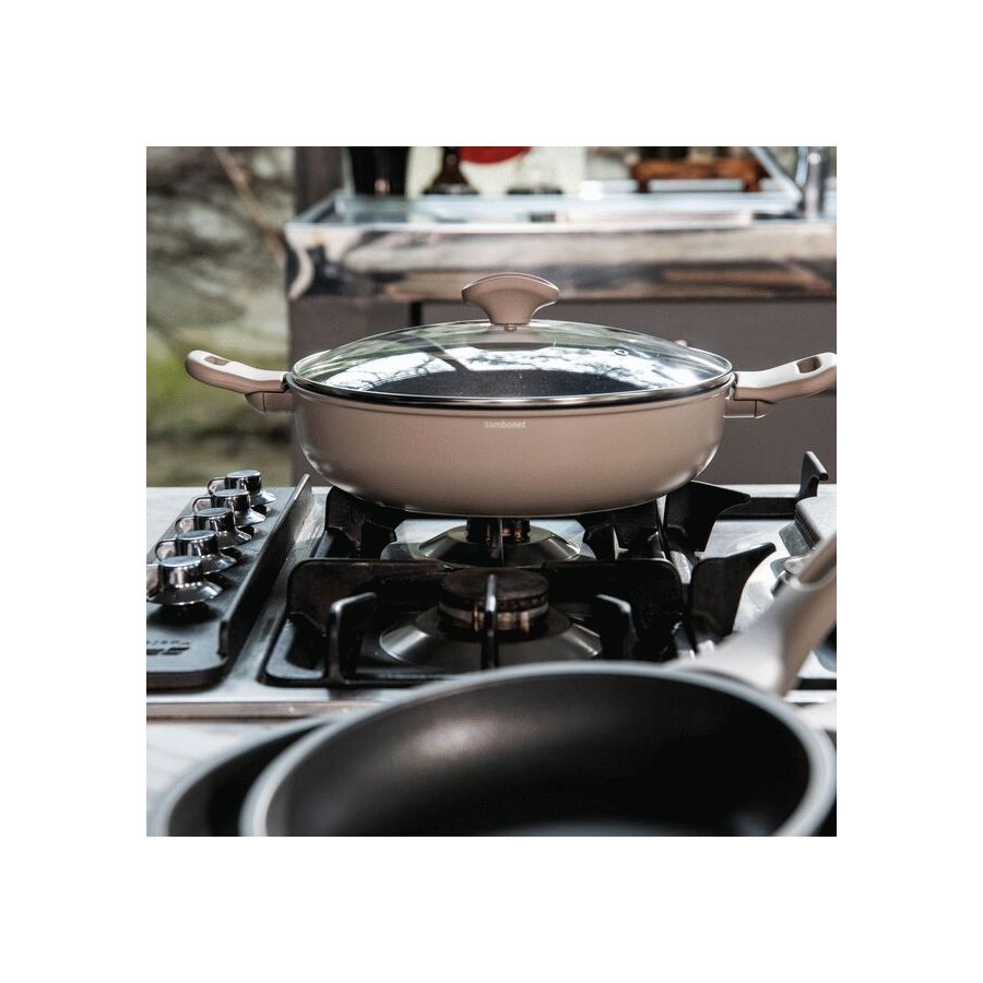 Sambonet Silver Force Wok 28 cm, Beige/Gr�
