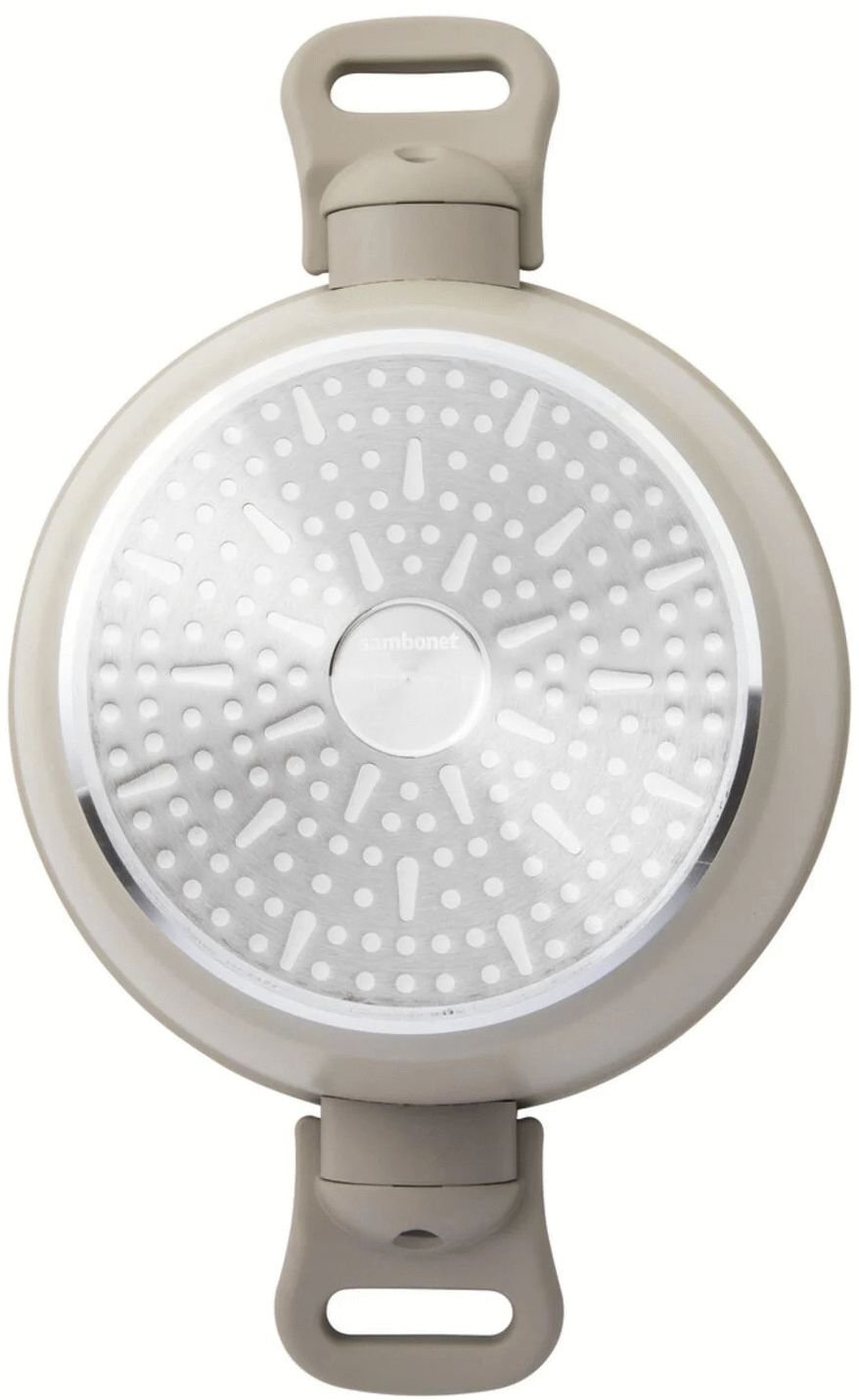 Sambonet Silver Force Gryde m. L�g �20 cm/2,3 L, Beige/Gr�