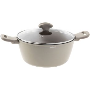 Sambonet Silver Force Gryde m. L�g �24 cm/4,2 L, Beige/Gr�