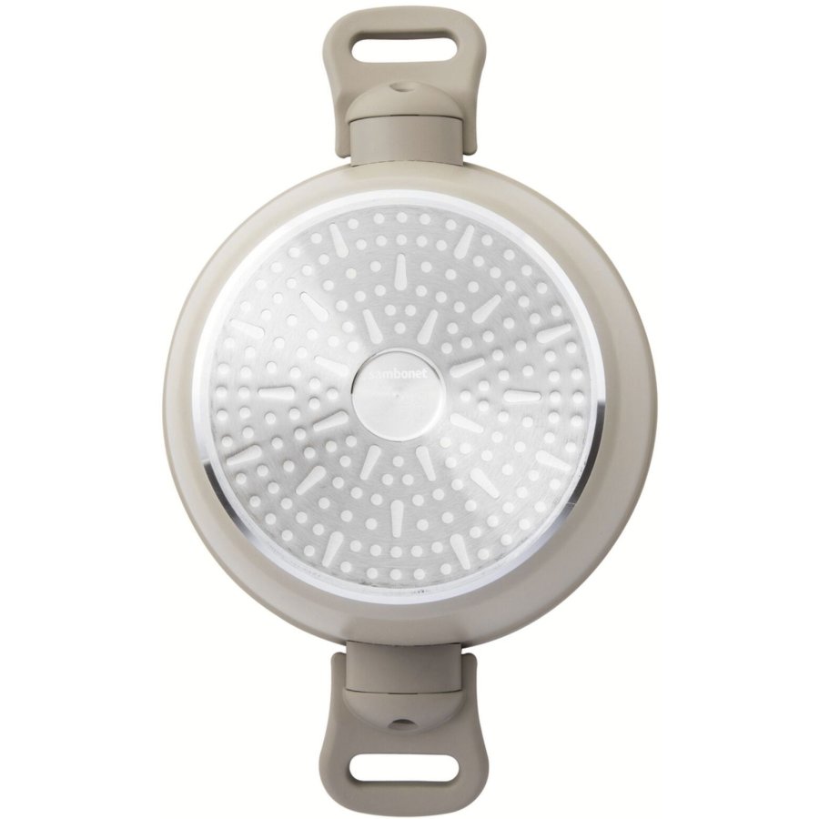 Sambonet Silver Force Gryde m. L�g �24 cm/4,2 L, Beige/Gr�