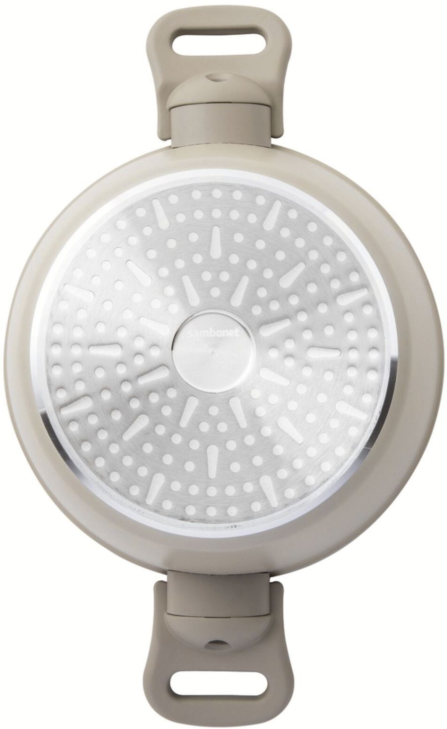 Sambonet Silver Force Gryde m. L�g �24 cm/4,2 L, Beige/Gr�