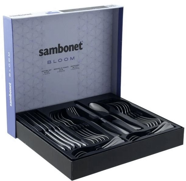 Sambonet Bloom Besteckset 24-teilig, Mattierter Edelstahl