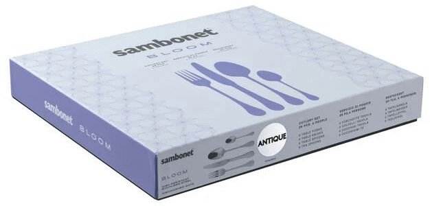 Sambonet Bloom Besteckset 24-teilig, Mattierter Edelstahl