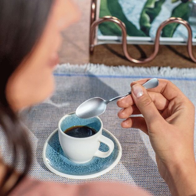 Sambonet Bloom Espressol&ouml;ffel 6er Set, Mattierter Edelstahl