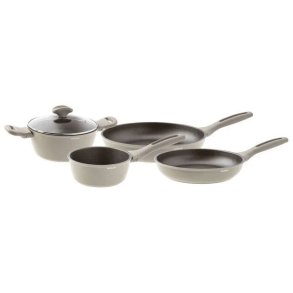 Sambonet Silver Force Topf- und Pfannensatz 5-teilig, Beige/Grau