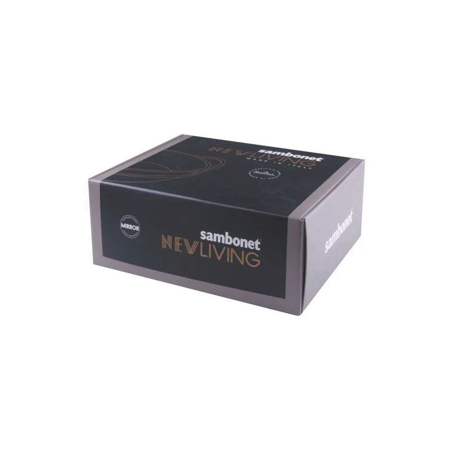 Sambonet New Living Tablett mit Halter 35x24 cm, Wei�/Stahl