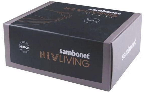 Sambonet New Living Tablett mit Halter 35x24 cm, Wei�/Stahl