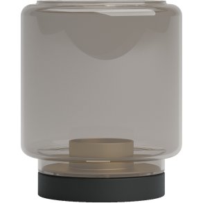 SACKit Ambience New York Base H17 cm, Røget Glas/Rustfrit Stål