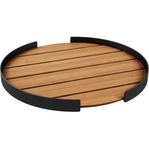SACKit Patio Serveringsbakke Ø51 cm, Stål/Teaktræ