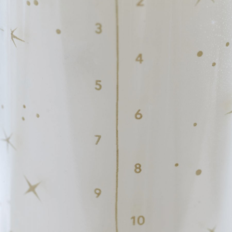 House Doctor Calendar Lys i Glas 21 cm, Hvid/Sort