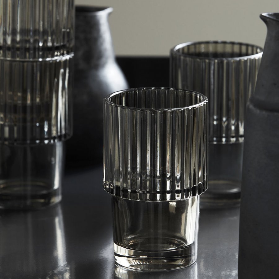 House Doctor Glas Rills 4 stk, Rg/Gr