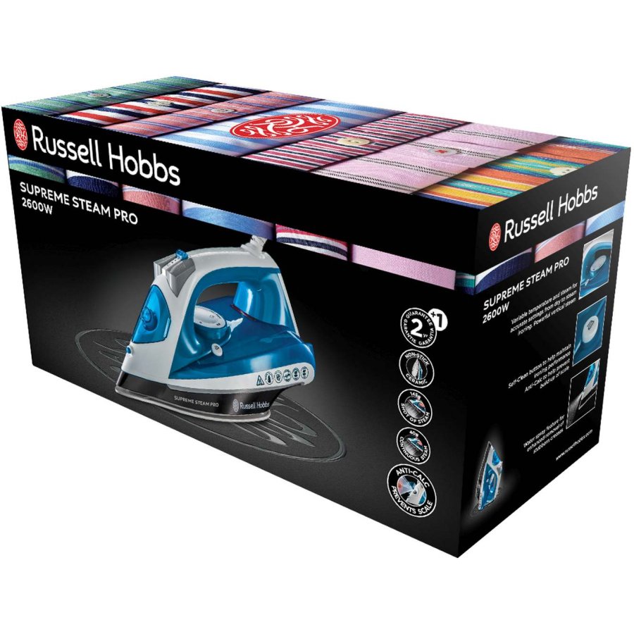 Russell Hobbs Supreme Steam Pro Strygejern, Hvid