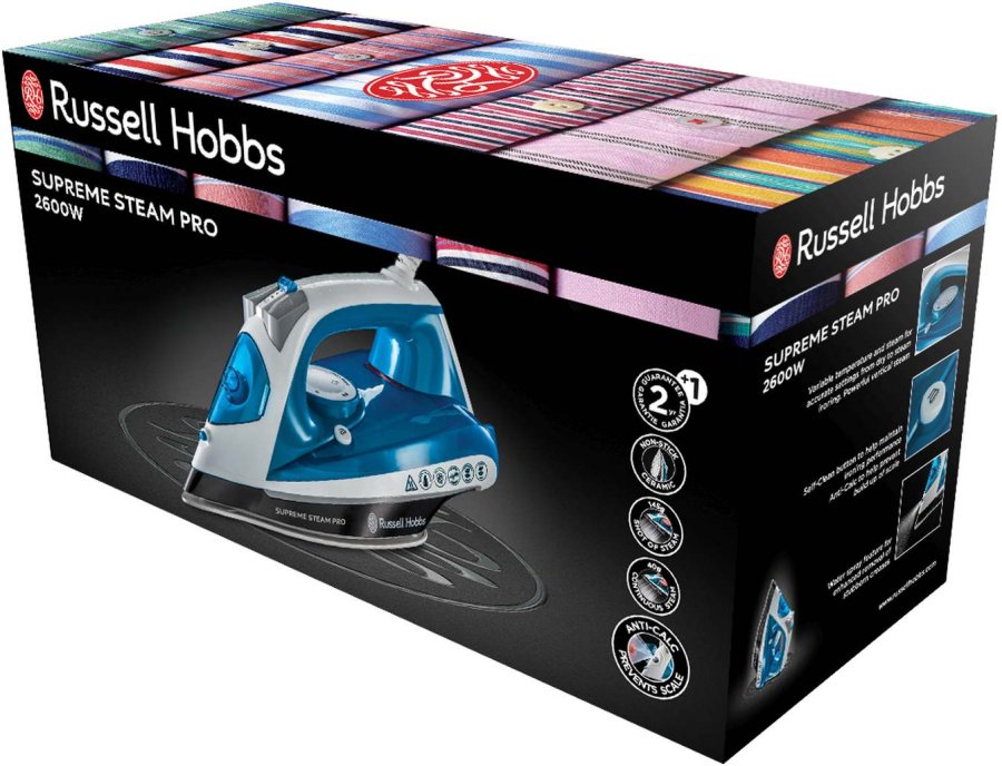 Russell Hobbs Supreme Steam Pro Strygejern, Hvid