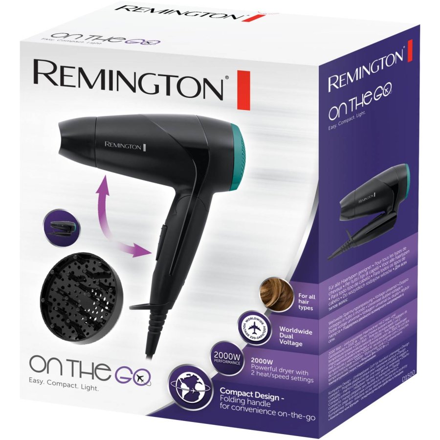 Remington Compact 2000 Haartrockner, Schwarz