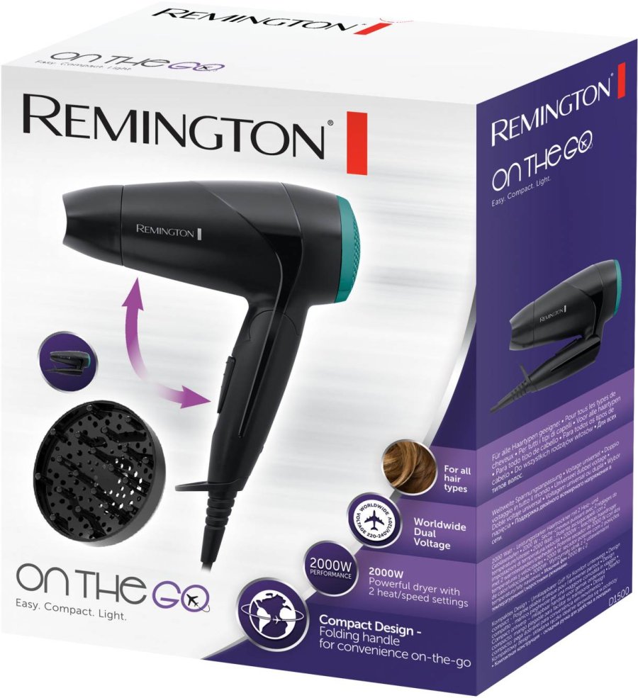 Remington Compact 2000 Haartrockner, Schwarz
