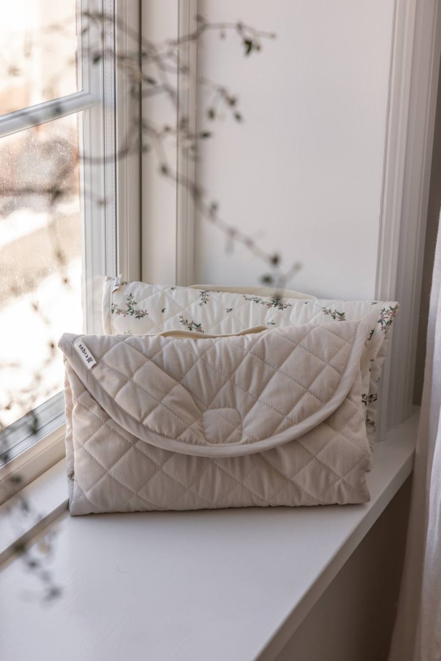 Sebra On-the-go Pusleunderlag 75x75 cm, Morning Beige