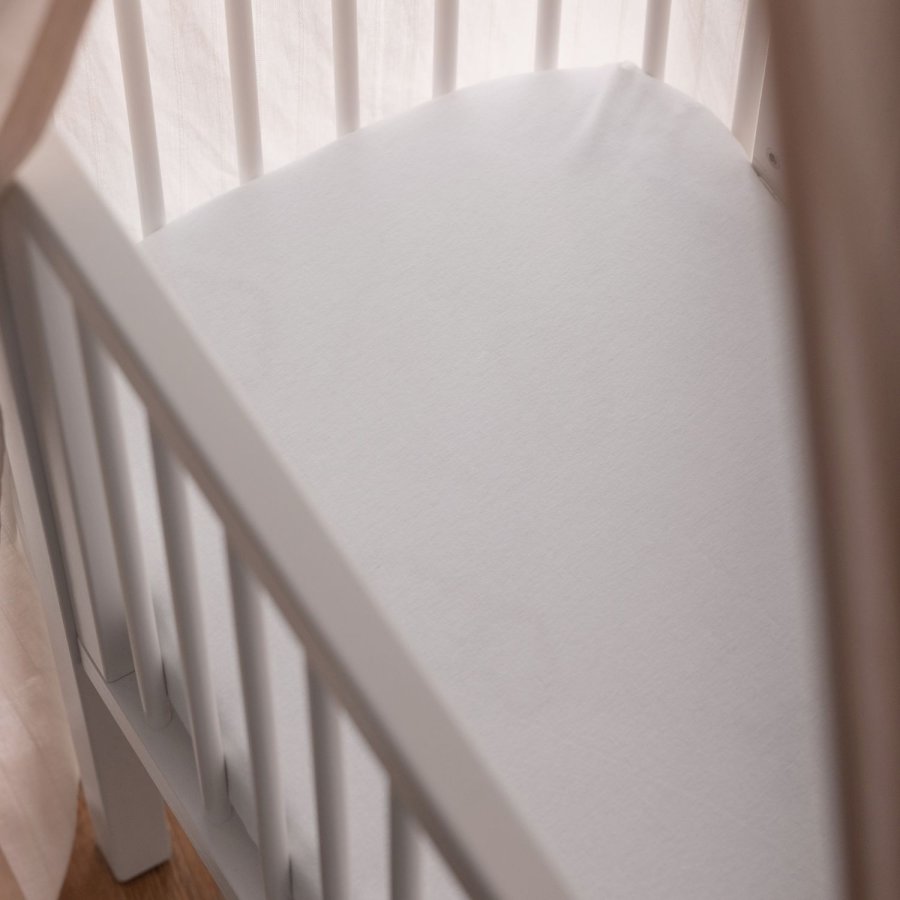 Sebra Jersey Crib Babylaken 40x85 cm, Wit