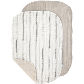 Sebra Wickelunterlage 2er Set 58x40 cm, Muslin/Stripe