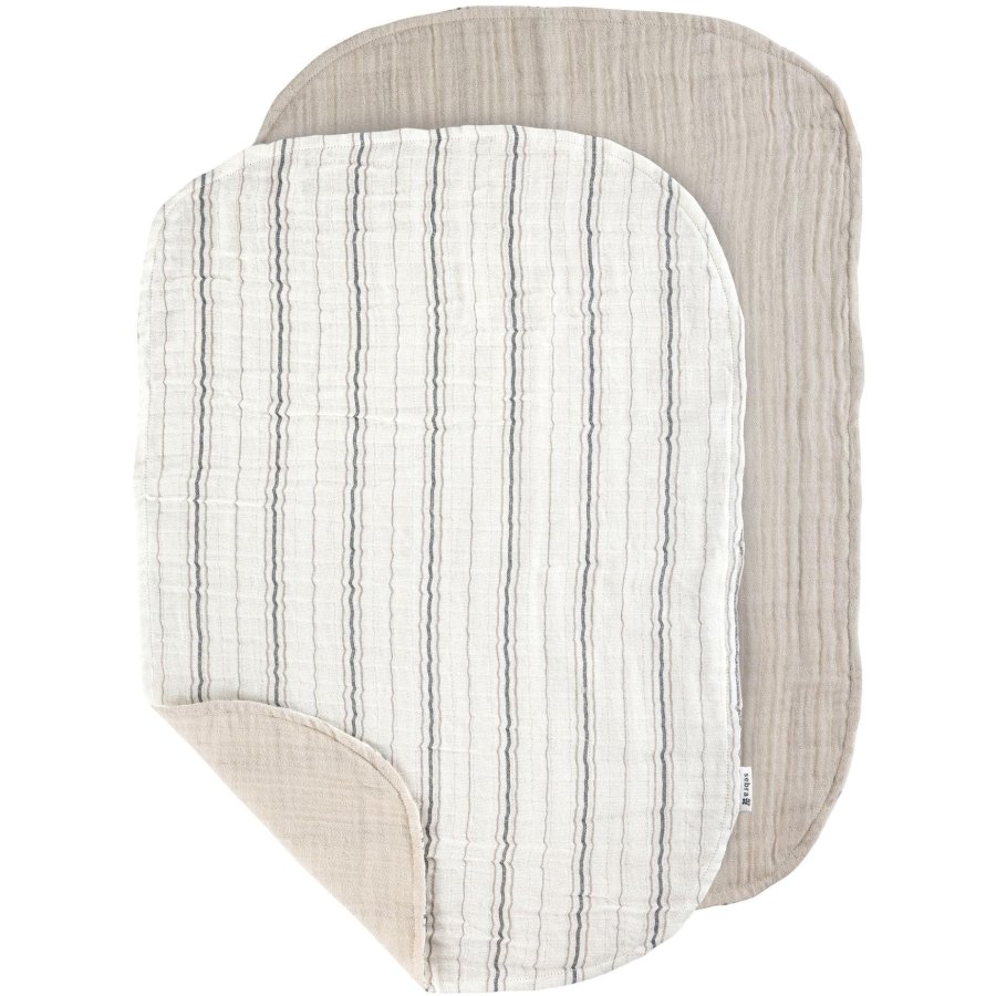 Sebra Wickelunterlage 2er Set 58x40 cm, Muslin/Stripe