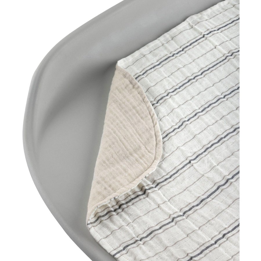 Sebra Wickelunterlage 2er Set 58x40 cm, Muslin/Stripe