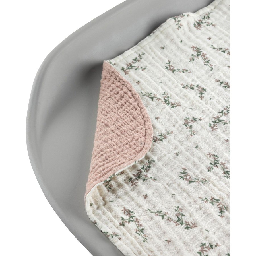 Sebra Wickelunterlage 2er Set 58x40 cm, Muslin/Rose