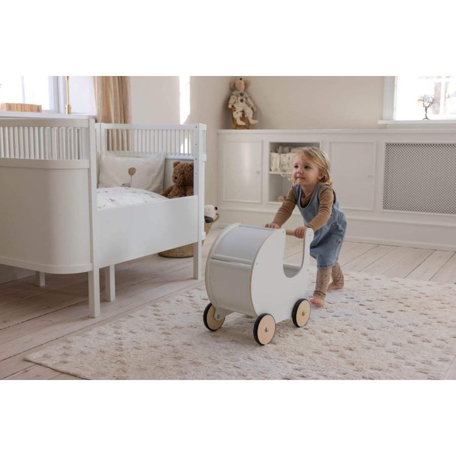 Sebra Dukkevogn 45 cm, Classic White
