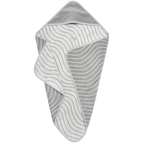 Leander Woodland Hoodie Babyh�ndkl�de 80x80 cm, Cool Grey