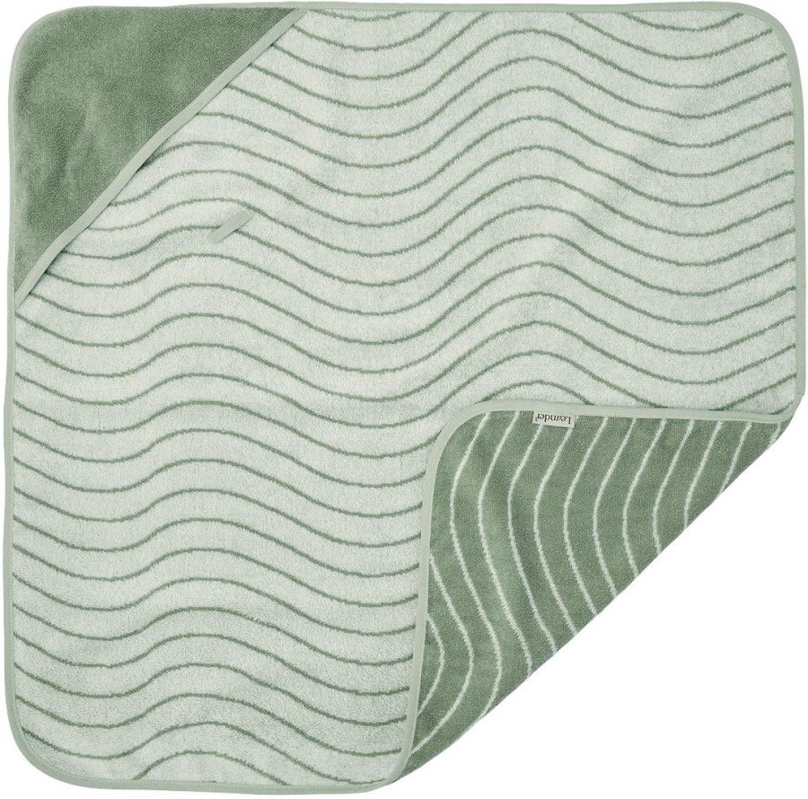 Leander Woodland Hoodie Babyh�ndkl�de 80x80 cm, Sage Green