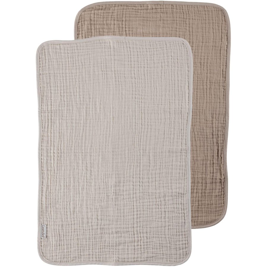 Leander Matty Wickelunterlage 2er Set 40x60 cm, Mokka/Cappuccino