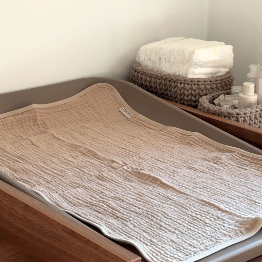 Leander Matty Wickelunterlage 2er Set 40x60 cm, Mokka/Cappuccino