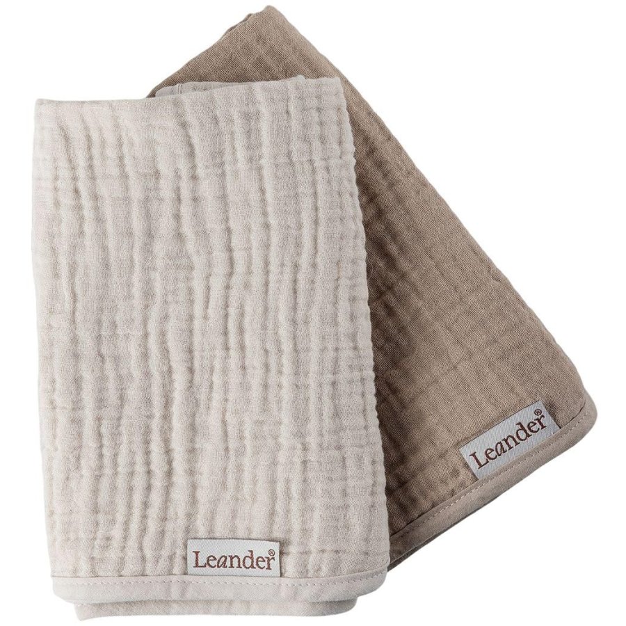 Leander Matty Wickelunterlage 2er Set 40x60 cm, Mokka/Cappuccino