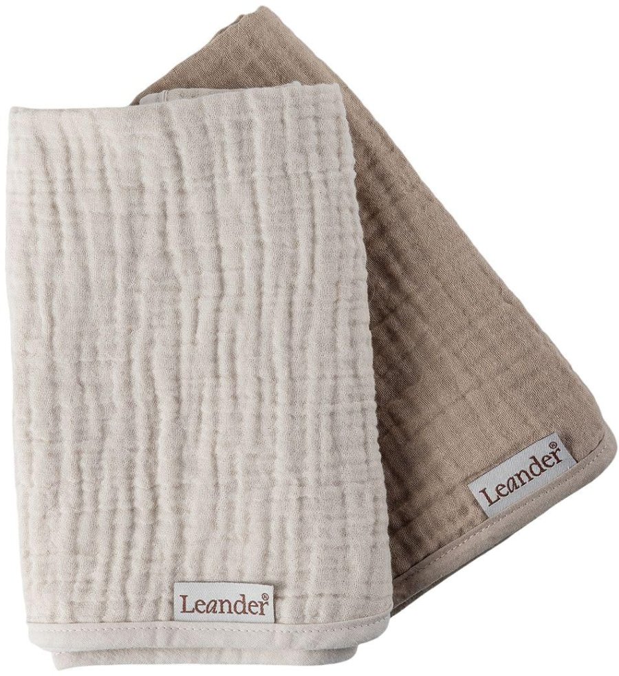 Leander Matty Wickelunterlage 2er Set 40x60 cm, Mokka/Cappuccino