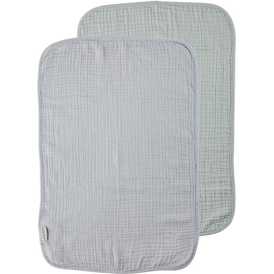 Leander Matty Wickelunterlage 2er Set 40x60 cm, Grey/Green