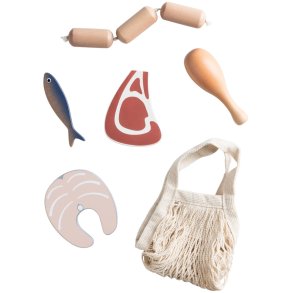 Sebra K�d og Fisk 6 Dele, Multi