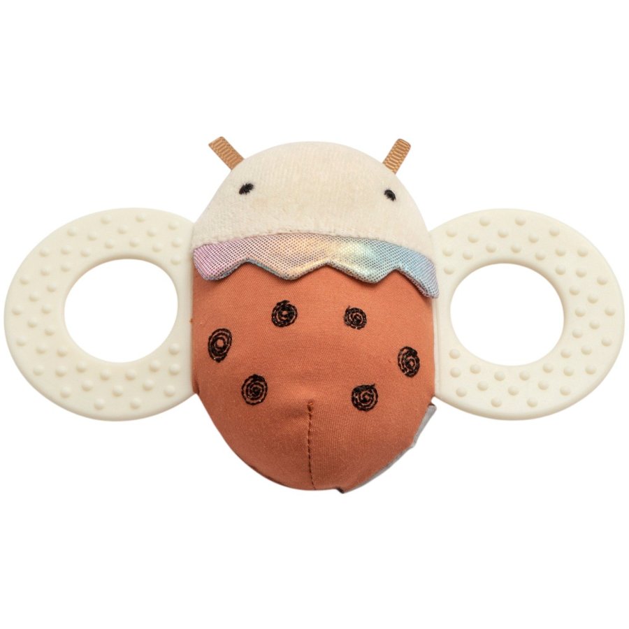 Sebra Activity-Rassel m. Spiegel Marienkfer Luca 13 cm, Dunkelorange