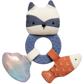 Sebra Mini-Aktivittsrassel Waschbr Rebel 9 cm, Blau