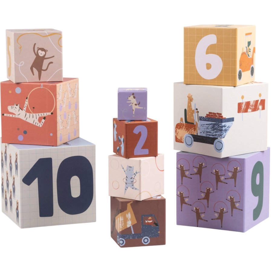 Sebra Toes/Builders Stabelkasser 10 stk, Multi
