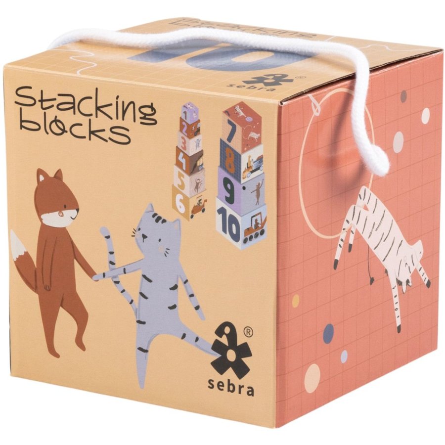 Sebra Toes/Builders Stabelkasser 10 stk, Multi