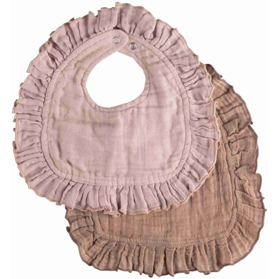 Sebra Savlesmkke Musselin 2 stk, Rosa/Brun
