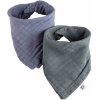 Sebra Savlesmkke Musselin 2 stk, Bl/Grn
