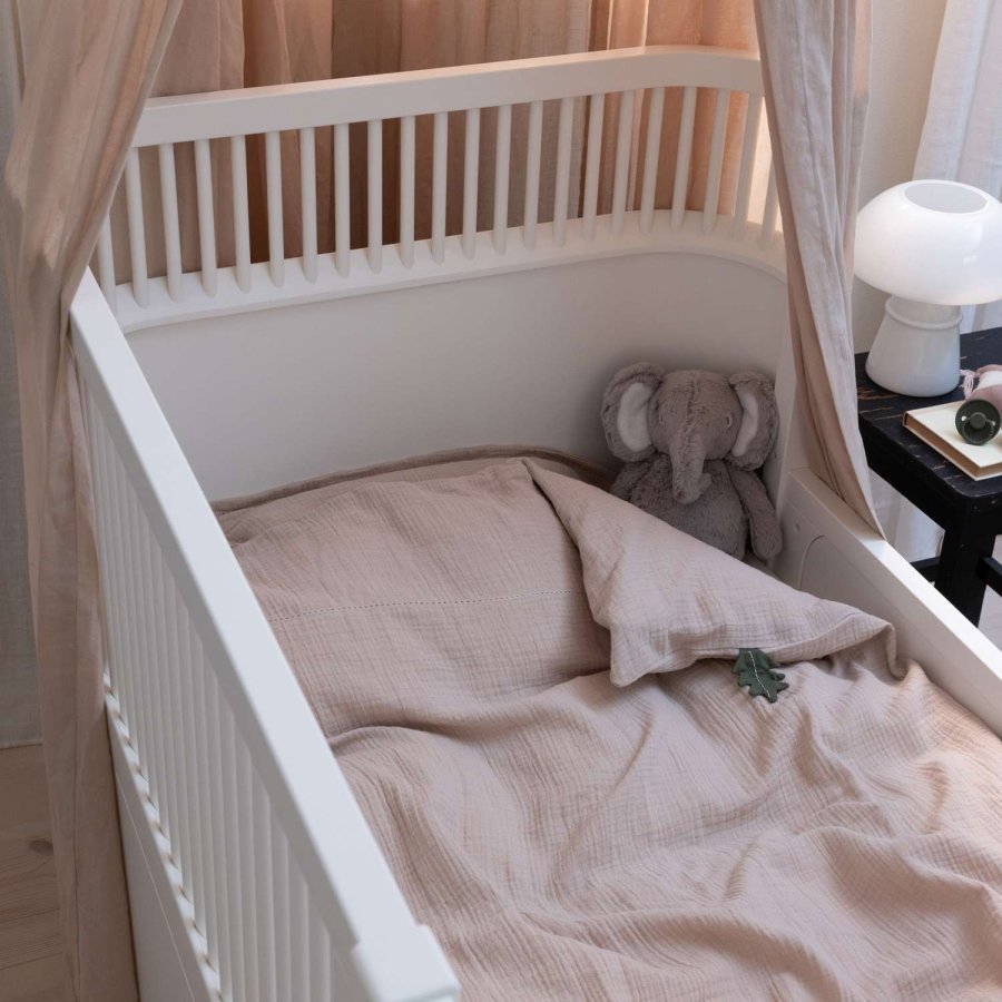 Sebra Babysengetøj Musselin 70x100 cm, Seabreeze Beige