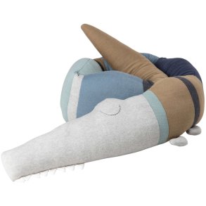 Sebra Strickkissen Sleepy Croc 190x12 cm, Dusty Blue