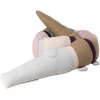 Sebra Strikket Pude Sleepy Croc 12x190 cm, Birchbark Rose