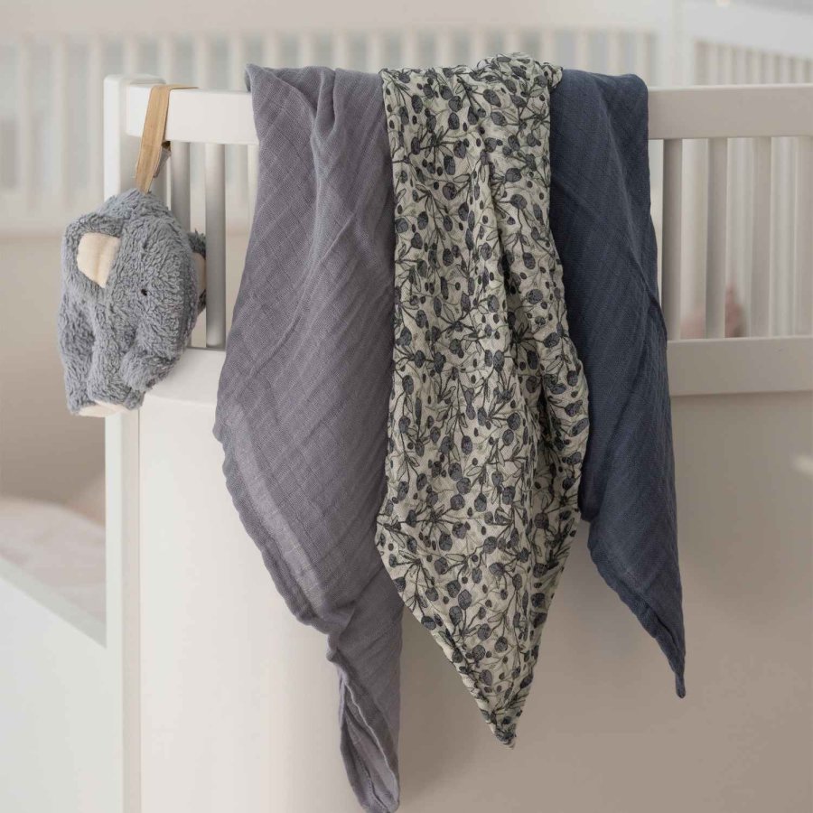 Sebra Stofble 3 stk. 75x75 cm, Blue Olive/Forest Lake Blue