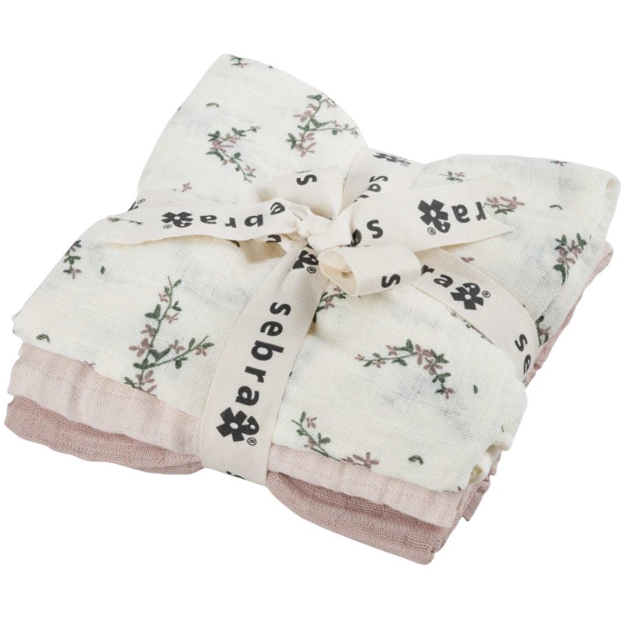 Sebra Stofble 3 stk. 75x75 cm, Powder Blossom/Rose