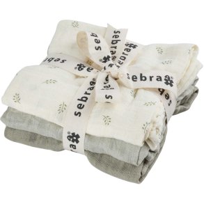 Sebra Stoffwindel 3-teilig 75x75 cm, Mist Green