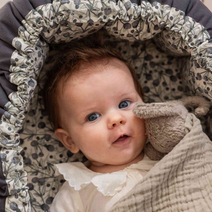 Sebra 3-i-1 Babynest 72x40 cm, Blue Olive