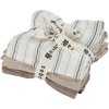 Sebra Stofble 3 stk. 75x75 cm, Cream Stripe/Beige